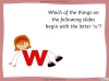 The Letter 'w' - EYFS Teaching Resources (slide 7/21)